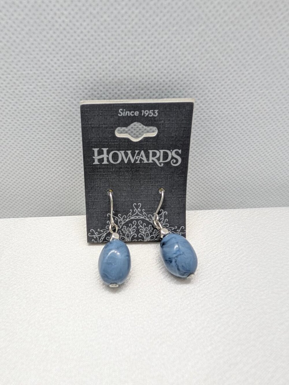 Summer Blue NWT grey blue acrylic bead french-wire fashion drop earrings - Picture 7 of 8